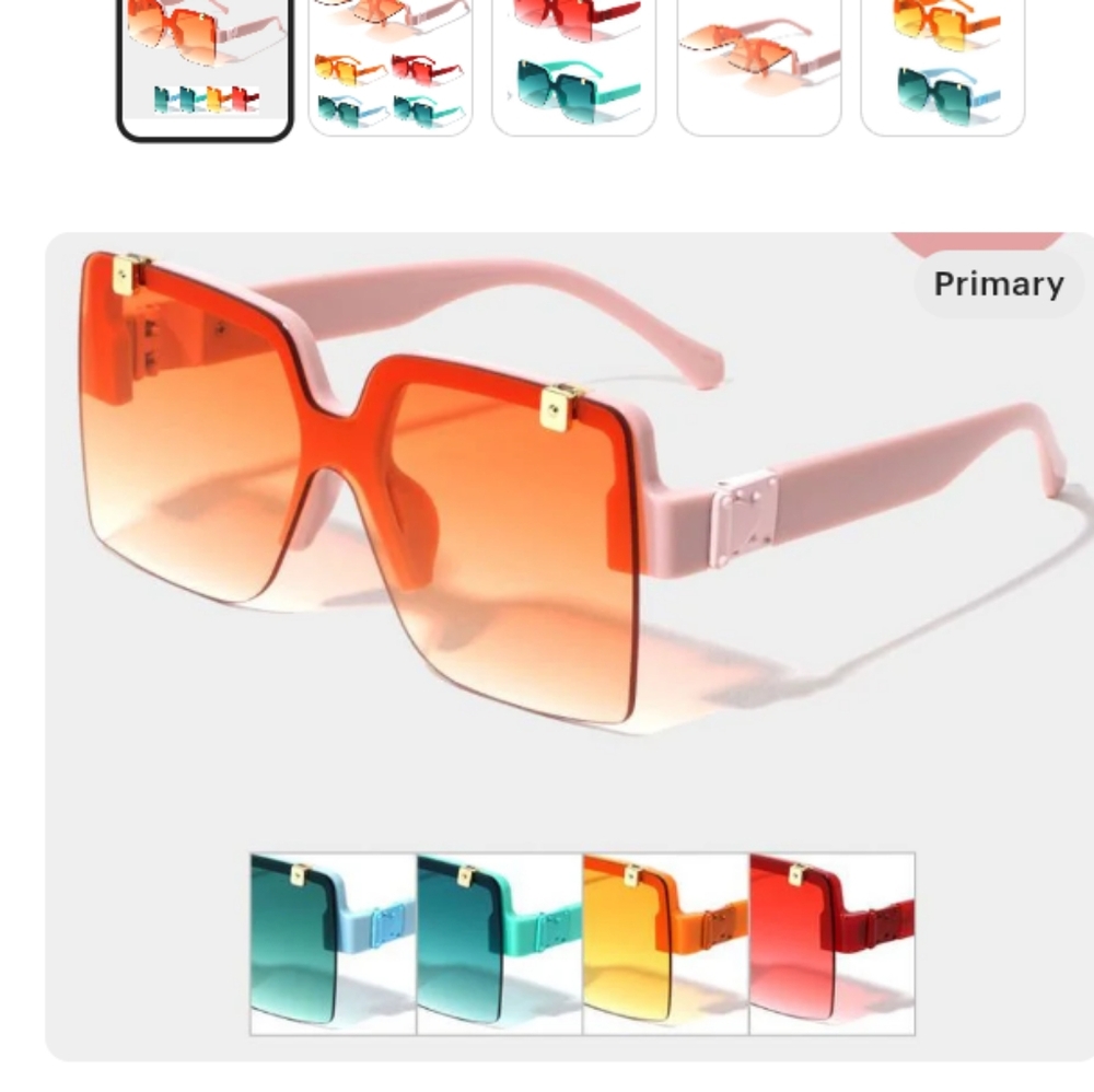 Stylish Oversized Orange Sunglasses